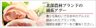 北部農林ブランドのアグーメニューはじめました!