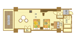 スタンダードツイン間取り図