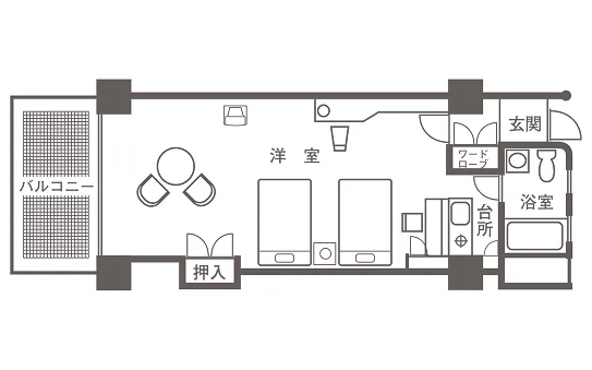 オーシャンツインの間取り図