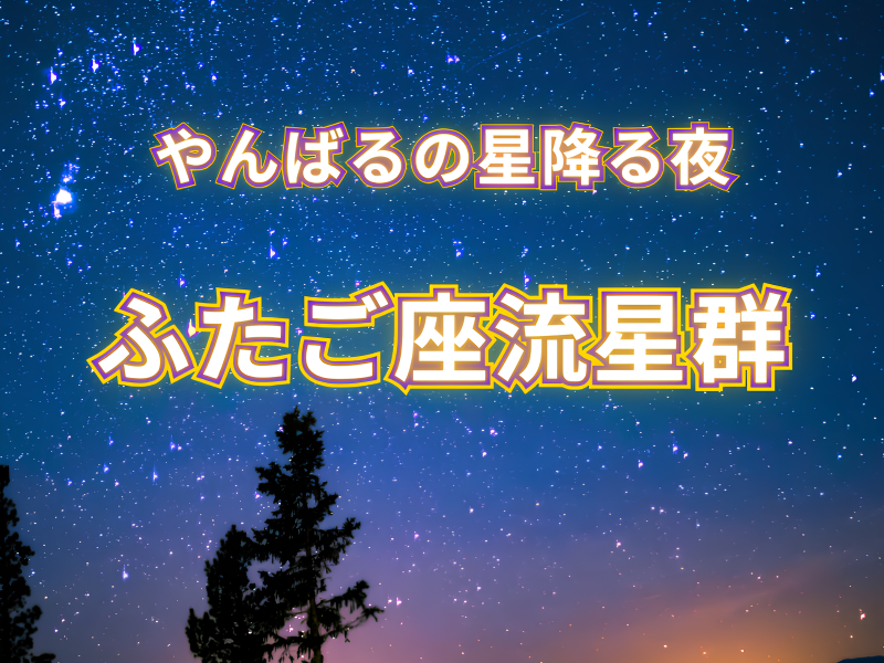 【期間限定】　”ふたご座流星群”　がもうすぐ到来します！