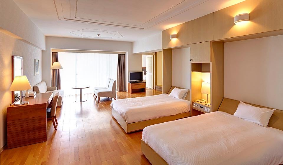 ゆったり広々お部屋で滞在!